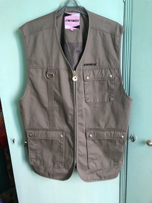 Mymo outdoor vest new, women's, cotton, brown/olive