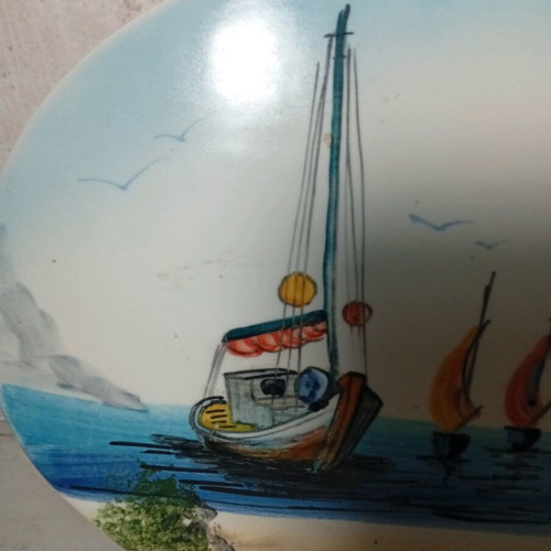 Decorative ceramic wall plate of Greek folk art new
