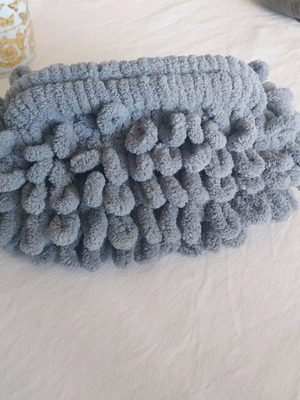Handmade Puffy bag new with knitted fluffy texture