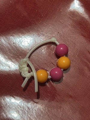 Bracelet with pink and orange beads