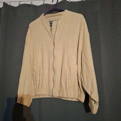 Zara bomber jacket beige sand colour S like new