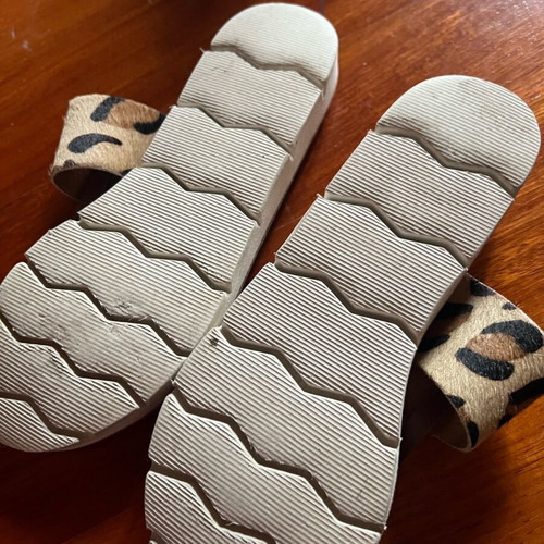 Wall Street women's sandals used, pony animal print, size 37