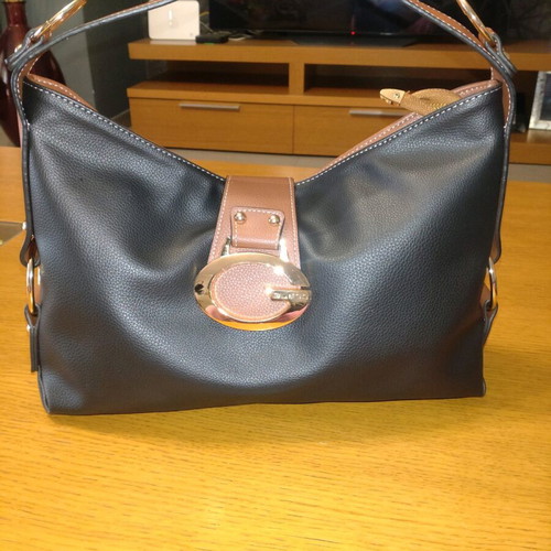 Guess shoulder bag like new, black with tan
