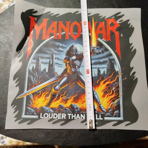 Manowar Louder Than Hell iron-on patch new 23x23 cm