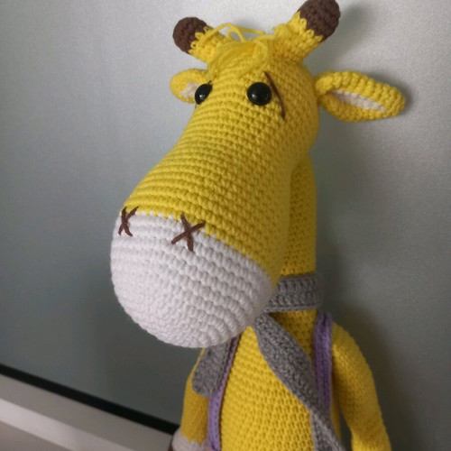 Handmade giraffe doll Carlos new, height 55 cm