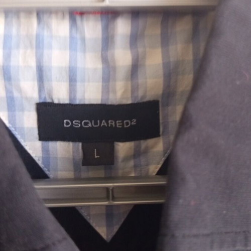 Dsquared2 men's dark blue shirt new, button-down collar