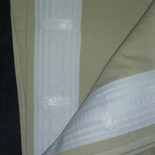 Curtains cream set of 2 like new, hotel quality fabric