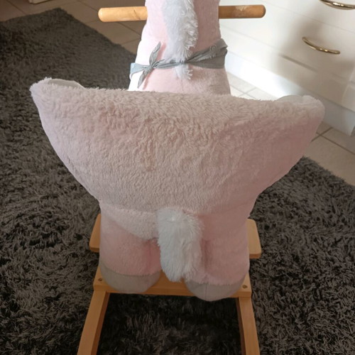 Wooden Rocking Unicorn Pink like new