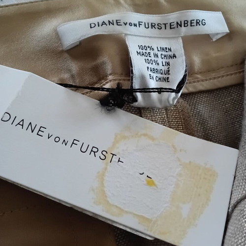 Diana von Furstenberg Linen Bermuda Shorts like new, gold color, size S