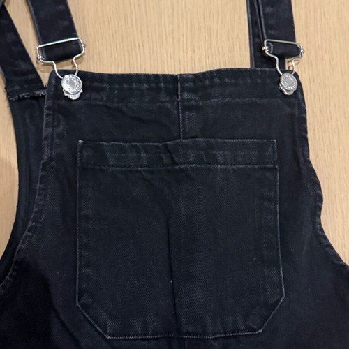 Black denim jean overalls Mango new, size XS