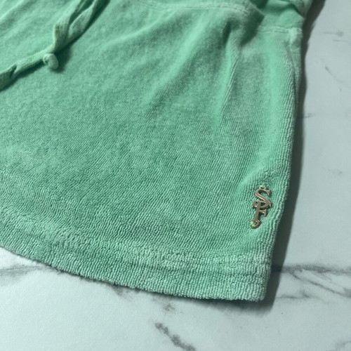 Sugarfree terry dress like new, mint color, for ages 2-3