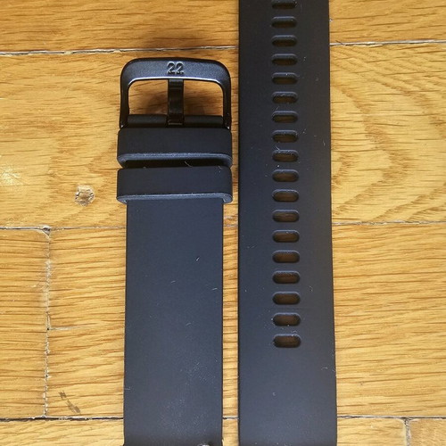 Silicone watch strap black 22mm new