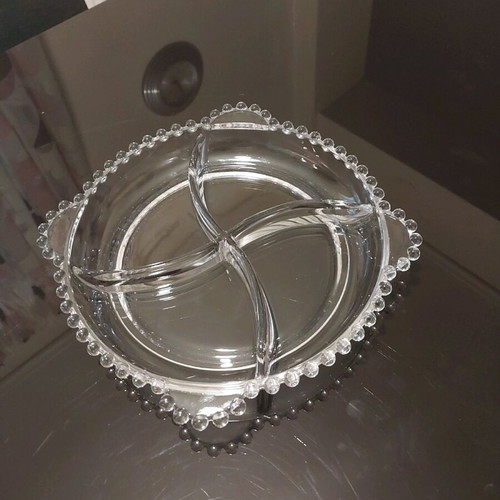 Glass nut bowl small new 22 cm