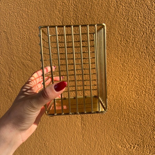 Decorative metal holder gold color, new
