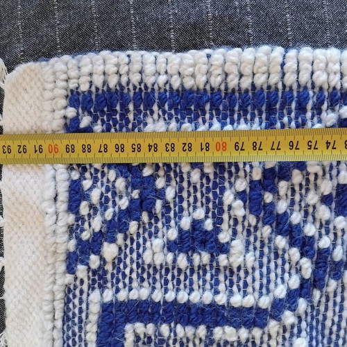 Handmade Wool Loom-Woven Rug 93x41 cm, like new