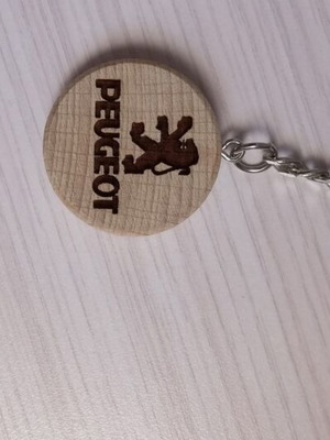 Peugeot keychain new from Dimitsana beige