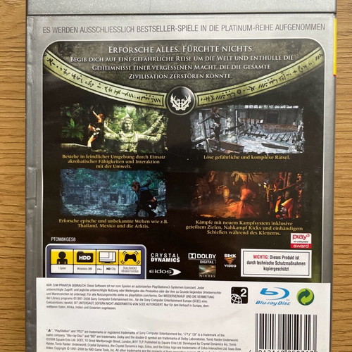 PS3 Tomb Raider Underworld used, set of 2 pieces