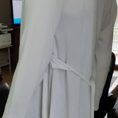 Knitted cardigan white like new, size L
