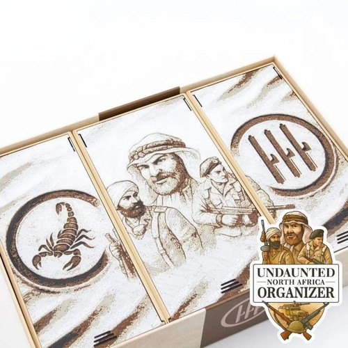 Undaunted North Africa Board Game Organizer new, fits sleeved cards