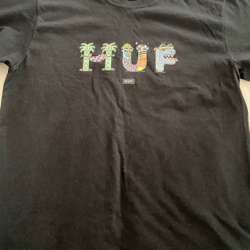 HUF T-shirt medium like new, black cotton