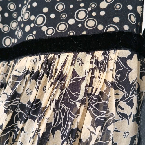 Twin-set Simona Barbieri Silk Skirt 100% New Floral Polka Dot
