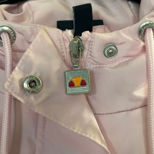 Ellesse women's pastel pink quilted jacket, size M