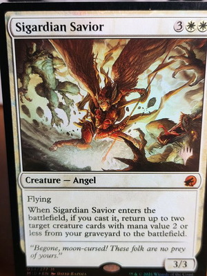 Sigardian Savior Magic the Gathering Innistrad Midnight Hunt foil promo