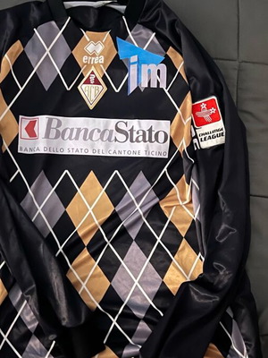 AC Bellinzona Match Issue jersey used, Errea appearance