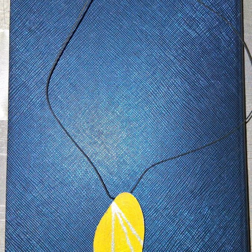 Necklace pendant with cord new, yellow