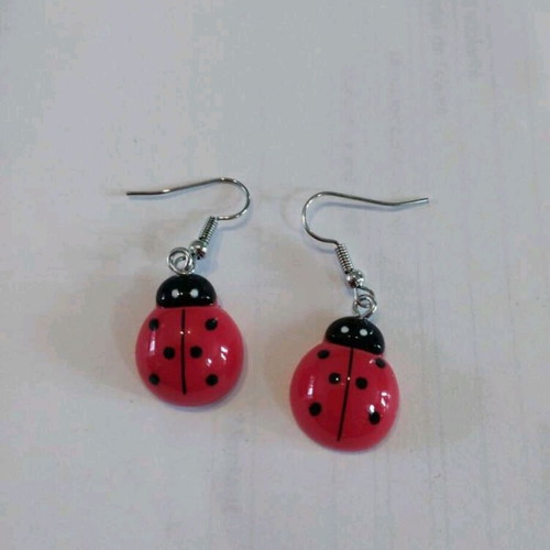 Earrings with ladybugs new