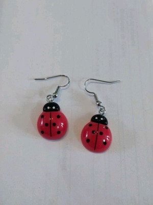 Earrings with ladybugs new