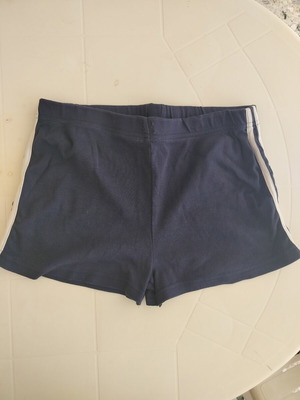 Dorothy Perkins Navy Blue Mini Shorts with White Stripes like new
