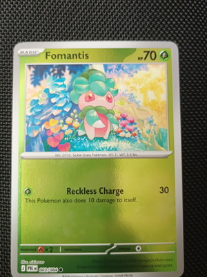 Fomantis Reverse Holo Pitch Black card new