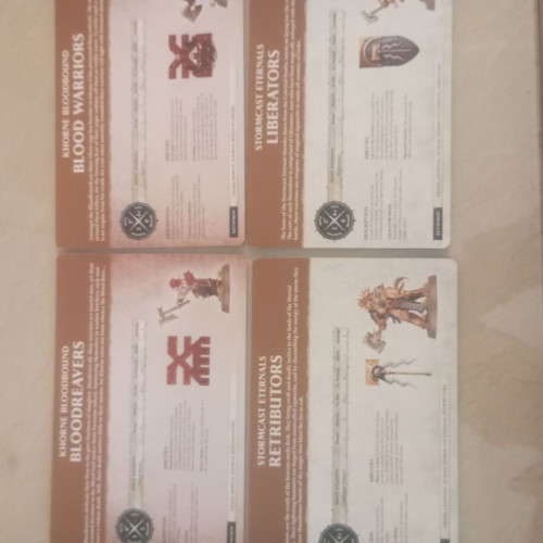 Warhammer Age of Sigmar cards and transfers new
