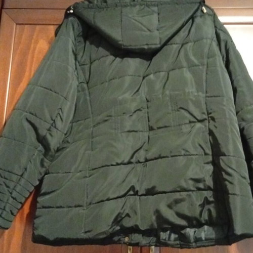Thick jacket with detachable hood like new, black, XXXL