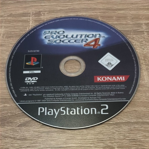 Pro Evolution Soccer 4 PS2 game used, disc only loose