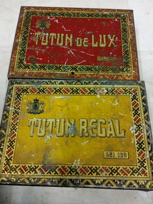 Metal collectible boxes old, two used