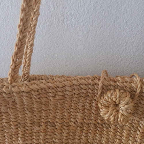 Straw shoulder bag used