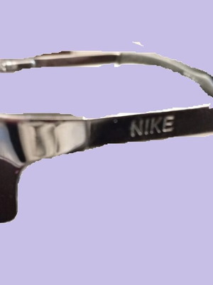 Nike sunglasses used with scratches on lenses and frame, men's black
