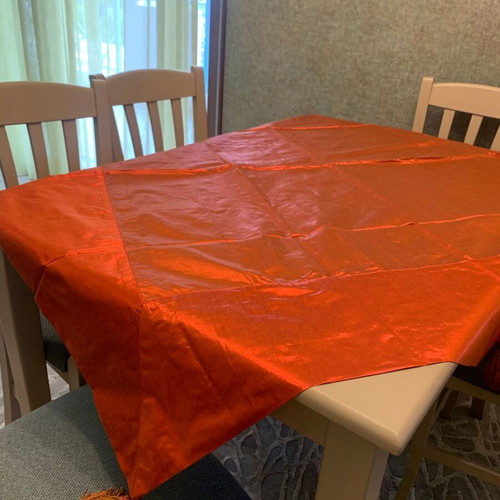 Set of square cloth, tablecloth and runner new