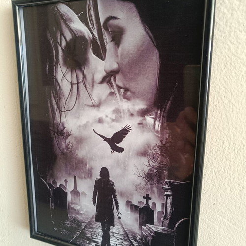 The Crow Decorative Frame like new with gothic style and black border