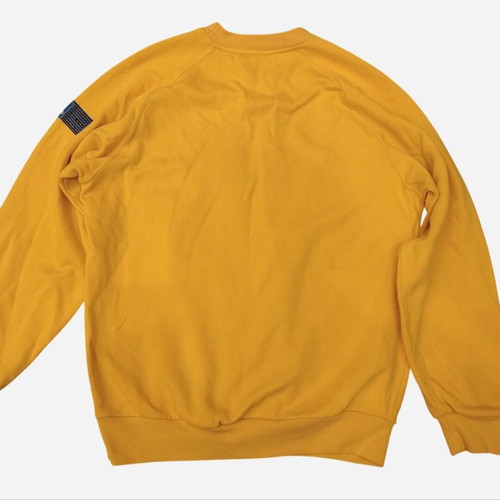 Adidas vintage sweatshirt used, yellow with blue logo, size M