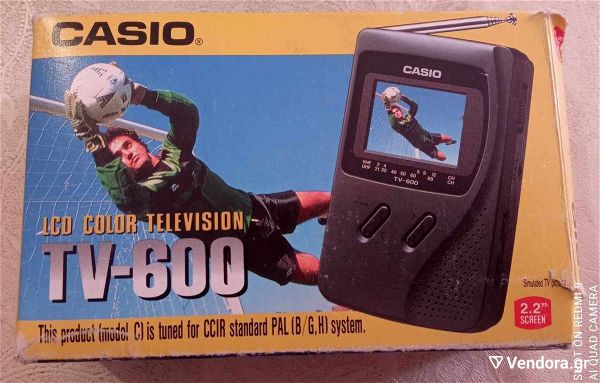  CASIO TV-600  LCD  2.2" othoni tou 1996 ( apogevmatini ) se poli kali katastasi !!!