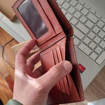 British Bag Company Genuine Leather Wallet new, brown