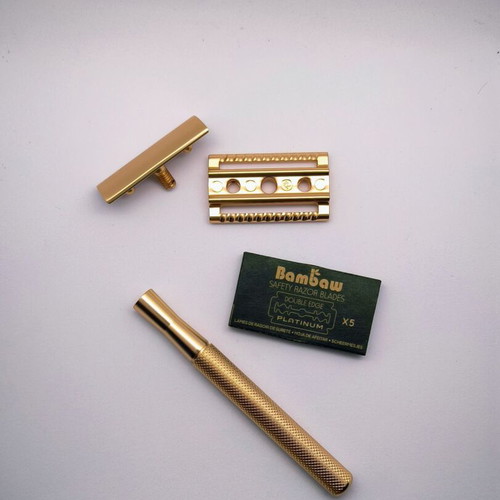 Bambaw Safety Razor Rose Gold with 5 Blades New