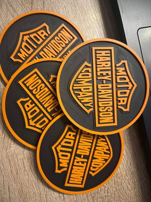 Harley Davidson coasters pack of 6 new, plastic PLA