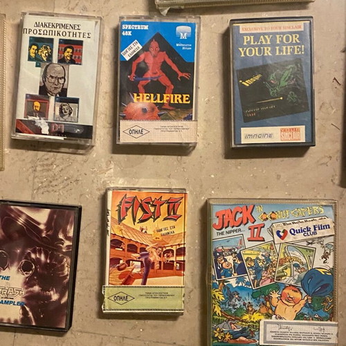 Collectible Zx Spectrum cassettes used, 80s