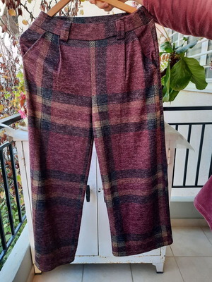 Winter wide-leg pants new, multicolor, size M