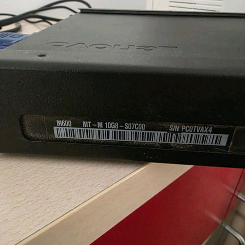 Mini PC Lenovo ThinkCentre M600 Tiny used with Pentium Quad Core and 500GB