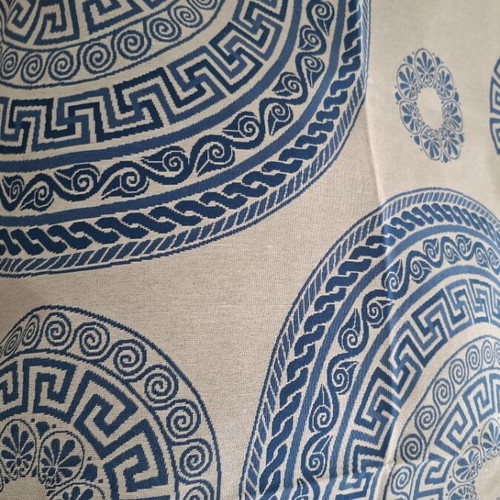 Tablecloth Stoffa 140×260 with Meander Pattern, New